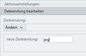 Neue Dateiendung eingeben