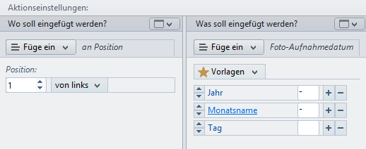 Format des Aufnahmedatums anpassen